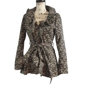 MOVING SALE! Sandro trench coat animal print M